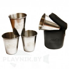 Рюмки Следопыт 20 мл в кожаной тубе (4 шт)/PF-CWS-P27SET