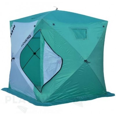 Палатка зимняя Bison Legend Куб бело-зеленая, 2x2x2.1м