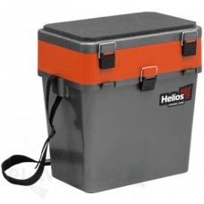 Ящик зимний Helios 19 л (серый/оранжевый) двухсекционный