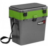 Ящик зимний Helios 19 л (серый/салатовый) двухсекционный