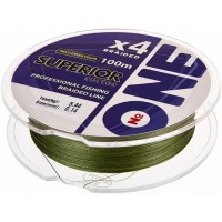 Плетёный шнур Number ONE Superior 4X-100 м, зеленый