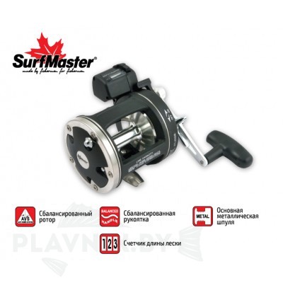 Катушка мультипликаторная Surf Master Atlantic R со счётчиком
