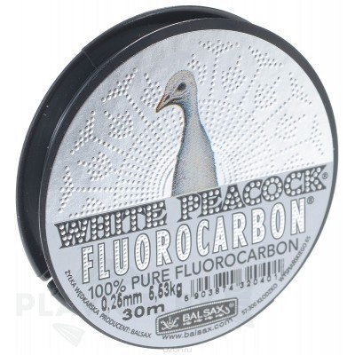 Леска флюрокарбоновая Balsax White Peacock 30м