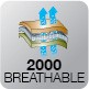 BREATHABLE 8000 “ДЫШАЩАЯ” способность – способность мембранного материала пропускать через себя пар, образуемый телом человека. Измеряется в г/м² в течение 24 часов.